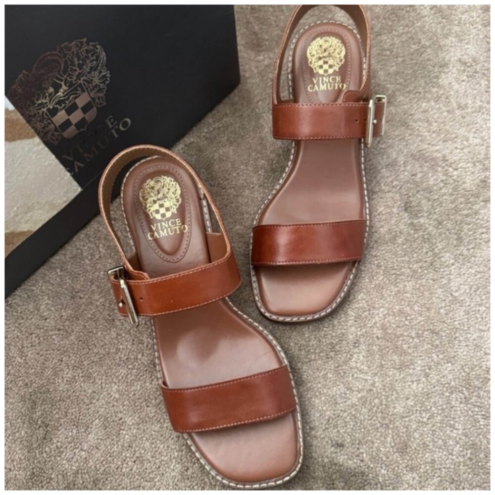 Vince Camuto • Candace Sandals • Women’s 7.5M • Whiskey • NWT • With Box - Picture 10 of 11